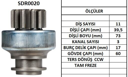 SDR0020  MARS DISLISI-11DIS  LANDROVER 109,11 0 - MF 2060 54246727 TMB106 615 10106150