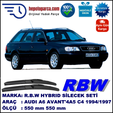 AUDI A6 Avant [4A5; C4] 06.94-10.97 550 / 550 mm. RBW Hybrid Silecek Seti. U Kanca Uyumlu Hibrit