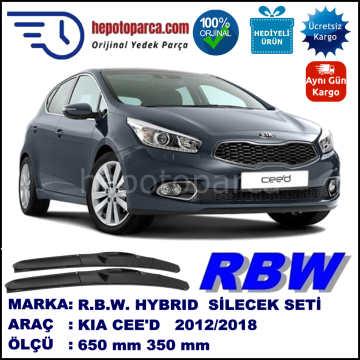KIA CEE'D HYBRID SİLECEK TAKIMI RBW ARACA ÖZEL (2012-2018)