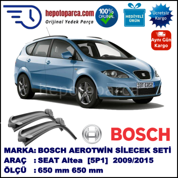 SEAT Altea [5P1] 03.2009-... 650/650 mm Bosch Aerotwin Araca Özel Silecek