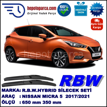 NISSAN MICRA 5 HYBRID SİLECEK TAKIMI RBW ARACA ÖZEL (2017→)