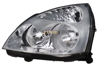 202258 RENAULT CLİO (01-09) FAR KROM  MOTORLU SAĞ MOTORLU BEYAZ SYMBOL 260102027R 260605235R