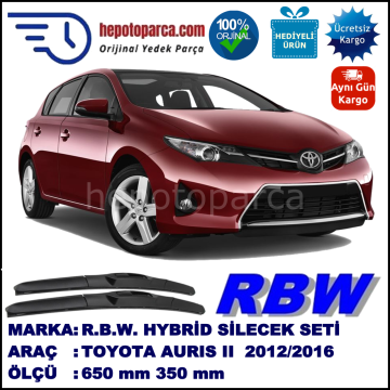 TOYOTA  AURIS 2 HYBRID SİLECEK TAKIMI RBW ARACA ÖZEL (2012→)