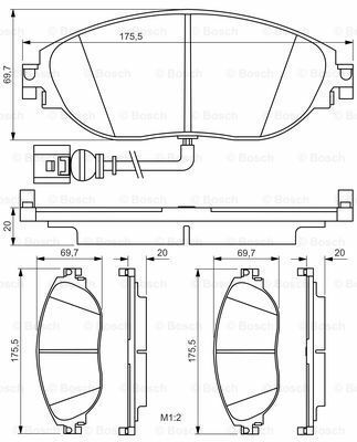 Disk Balata - Ön - [WVA 25217] - [200X139X89mm] -İ Passat 2.0 TDI Variant 201008 - ; Passat 2.0 TDI 201008 - ; Passat 1.6 TDI Variant 201008 - ; Sharan 2.0 TDI 201005 - ; Alhambra 2.0 TDI 201005 - ; Passat 2.0 TDI Alltrack 201201 - ; Passat 1.6 TDI 2