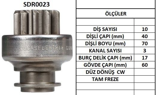 SDR0023  MARS DISLISI-10DIS  FORD TRAKTOR 200 0,3000,4000-LAND ROVER 109,110 - NISSAN DATSUN COBSTAR