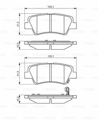Disk Balata - Arka - [WVA 24934] - [99,8 x 41,2 x  Sonata 3.3 ( 01.2008 - 12.2010 ); Sonata 2.0 CRDi ( 01.2008 - 12.2010 ); Sonata 2.0 ( 01.2008 - 12.2010 ); Sonata 2.4 ( 08.2004 - 12.2010 ); Sonata 3.3 ( 12.2004 - 12.2008 ); Sonata 2.0 CRDi ( 01.200