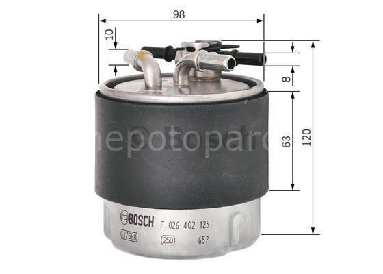 NISSAN Qashqai 2.0 dCi 4x4 04.2007 - 12.2013 BOSCH MAZOT FİLTRESİ filitre