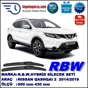 NISSAN QASHQAI 2 HYBRID SİLECEK TAKIMI RBW ARACA ÖZEL (2014→)