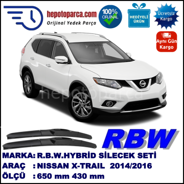 NISSAN X-TRAIL HYBRID SİLECEK TAKIMI RBW ARACA ÖZEL (2014→)