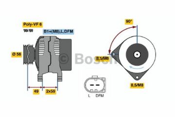 AlternatörVW (VOLKSWAGEN); SEAT; FORD Sharan; Alhambra; Galaxy [VY] VWW 028903030; SEA 02890