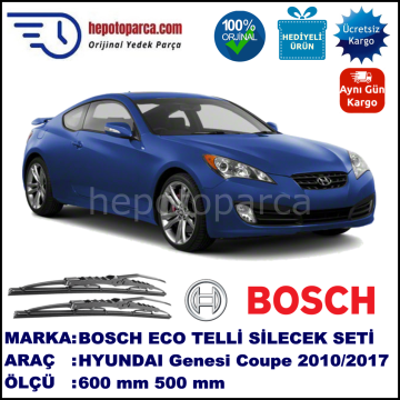 HYUNDAI Genesis Coupe [DK] 11.10-... 600 / 500 mm. BOSCH ECO Telli Silecek 2'li Takım