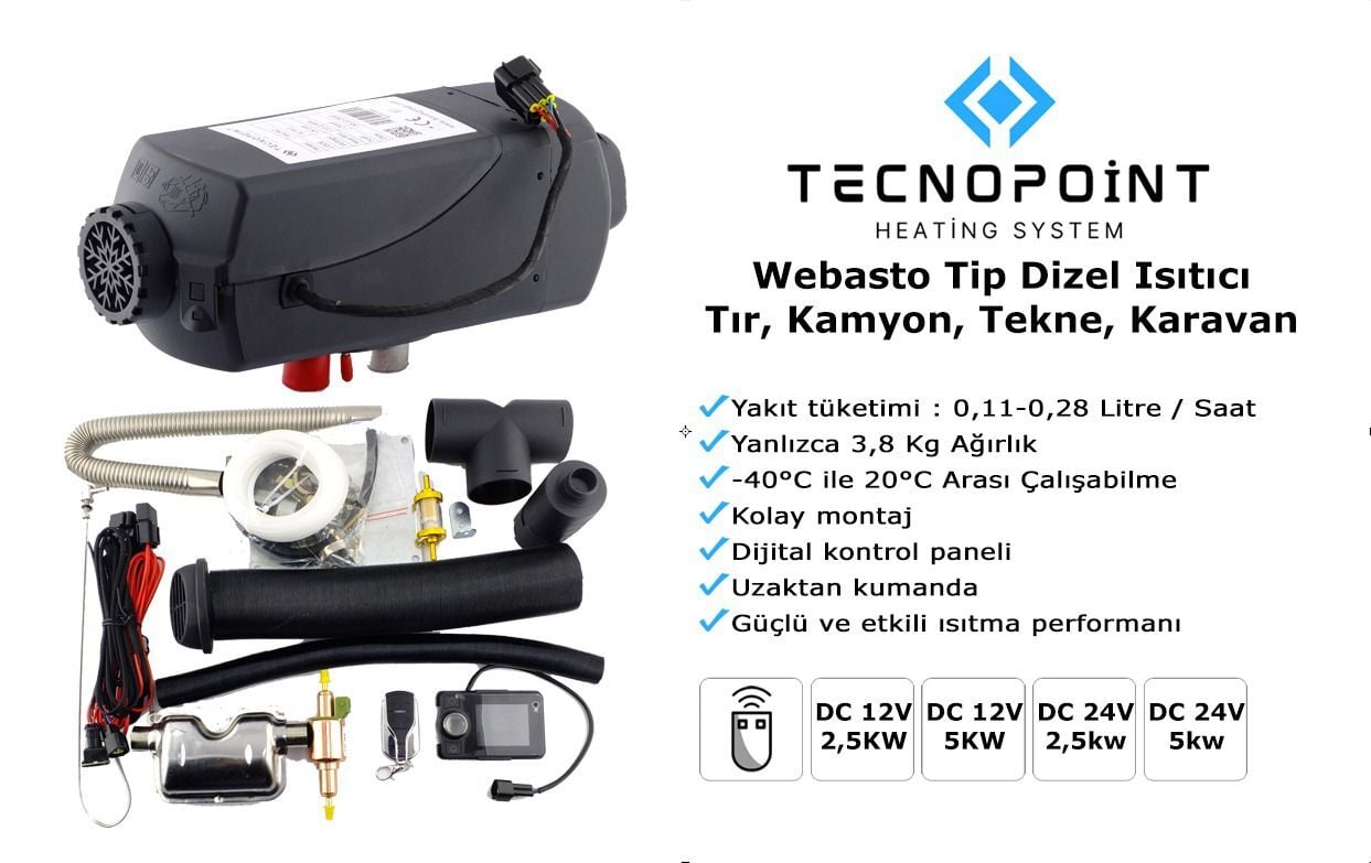 TEKNOPOİNT TC18-04 ARAÇ İÇİ ISITICI D4 24V WEBASTO
