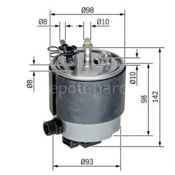 NISSAN Qashqai 1.5 dCi 01.2010 - 12.2013 BOSCH MAZOT FİLTRESİ filitre