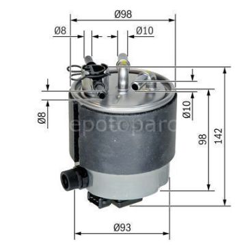 NISSAN Qashqai 1.5 dCi 01.2010 - 12.2013 BOSCH MAZOT FİLTRESİ filitre