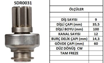 SDR0031  MARS DISLISI-9DIS  MOTORSAZAN 61240672 61240892 1599 10115990