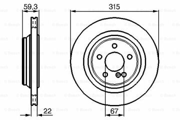 Fren Diski, Arka, [314,9 /21,8-19,4 mm], Hava Kana S 500 ( 10.1998 - 08.2006 ); S 500 ( 10.1998 - 09.2005 ); CL 600 Coupe ( 09.1999 - 08.2002 ); S 55 AMG ( 09.2000 - 09.2002 ); S 55 AMG ( 09.2000 - 08.2002 ); S 600 ( 08.1999 - 08.2002 ); S 500 ( 10.1