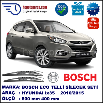 HYUNDAI ix35 [TM] 01.10-... 600 / 400 mm. BOSCH ECO Telli Silecek 2'li Takım