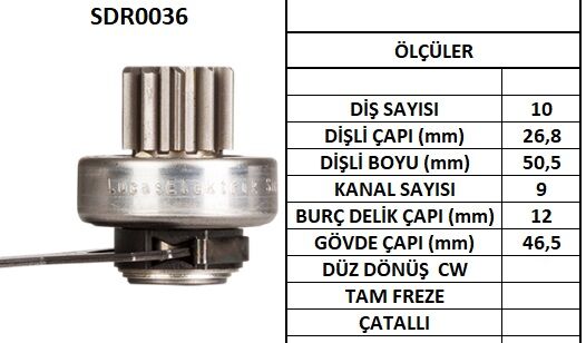 SDR0036  MARS DISLISI-10DIS  FORD FIESTA1.6,1 .8D-SIERRAESCORT 111 1.6,1.8D 1764 54291735 TMB182 820 133591 10108200