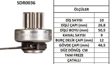 SDR0036  MARS DISLISI-10DIS  FORD FIESTA1.6,1 .8D-SIERRAESCORT 111 1.6,1.8D 1764 54291735 TMB182 820 133591 10108200