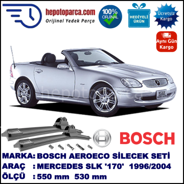 MERCEDES-BENZ Serie SLK [170] 09.1996-03.2004, 550 / 530 mm. BOSCH AEROECO Aparatlı Muz Silecek