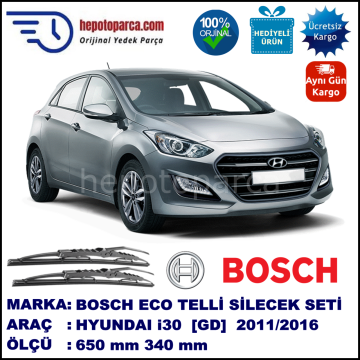 HYUNDAI i30 [GD] 12.11-... 650 / 340 mm. BOSCH ECO Telli Silecek 2'li Takım