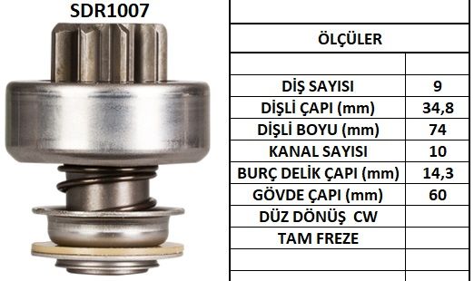 SDR1007  MARS DISLISI-9DIS ALFA ROMEO-MERCEDE S 200D-IVECO-MAG.MIN.50NC