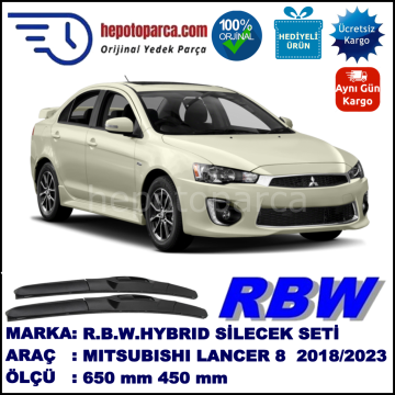 MITSUBISHI LANCER 8 SEDAN/SPORTBACK HYBRID SİLECEK TAKIMI RBW ARACA ÖZEL  (2018→)