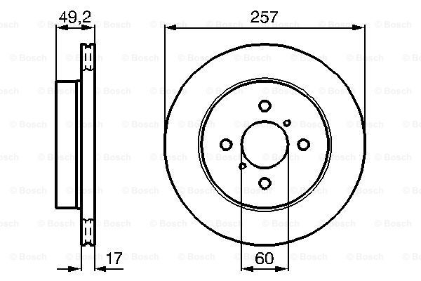 Fren Diski, Ön, [257,0 /17,0-15,0 mm] Ignis 1.3i 16V Hatchback 200010 - 200309; Ignis 1.3i 16V Hatchback 4WD 200010 - 200309; Ignis 1.5i 16V Sport Hatchback 200312 - 200712; Swift 1.3i 200002 - 200603; Kei 0.7i Turbo 4WD 199810 - 200910;  SUZ 5531180
