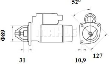 MS 72 Z1660 24V 4KW Z9 LETRİKA MAHLE ISKRA MS72 72735700 11131869500   3838922067965  2913108700  3838922067965