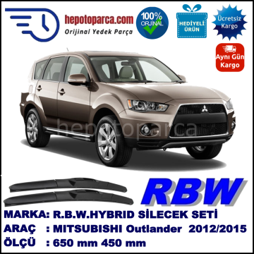 MITSUBISHI OUTLANDER 3 HYBRID SİLECEK TAKIMI RBW ARACA ÖZEL (2012→)