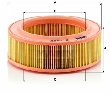 C 1833 HAVA FİLTRESİ FORD TRIUMPH  FORD ESCORT I (AFH,ATH) FIESTA I (GFBT) Panelvan/Van (WFVT) TRIUMPH 1500 DOLOMITE 1300 TOLEDO 1300  7980254 1244026