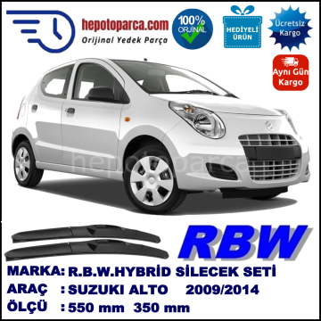 SUZUKI ALTO HYBRID SİLECEK TAKIMI RBW ARACA ÖZEL (2009-2014)