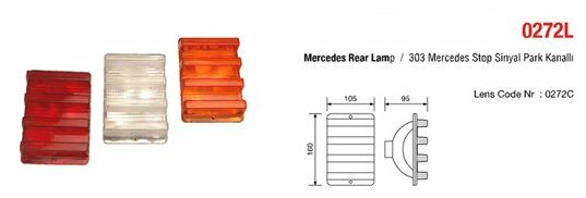 ÜÇLER.A10-0272M ÜÇLER 303 KANALLI STOP LAMBASI SARI MERCEDES OTOBÜS