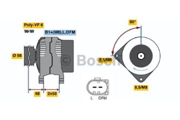 Alternatör VWW 06F903023A; SKO 06F9