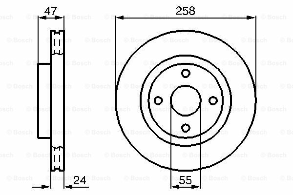 Fren Diski, Ön, [258 /24-22 mm], Hava KanallıMAZDA 323 1.6i Hatchback 200010 - 200309; 323 1.8i Hatchback 199806 - 200101; 323 2.0 Diesel Turbo Hatchback 199808 - 200101; 323 2.0 Diesel Turbo Hatchback 200011 - 200309; 323 1.6i 200010 - 200309; 323 2