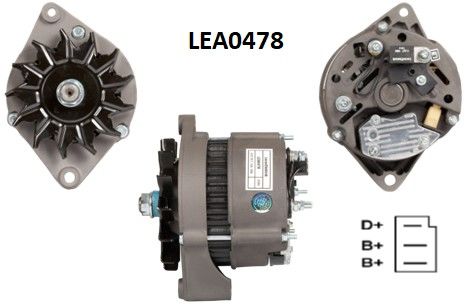 LEA0478  ALTERNATOR A127MT/14V/80A VOLVO PENT A 100S170B,200,225,280,280B,280C...RENAULT MARINE RC140D, ...
