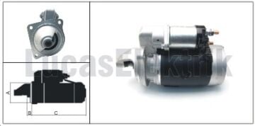 LUCAS 61924094  MARŞ MOTORU TÜRK TRAKTÖR  12V 2,5 KW  9 DİŞ