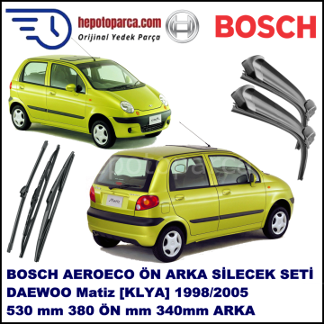 DAEWOO Matiz [KLYA] 04,1998-,,, Bosch Aeroeco Ön ve Arka Silecek Takımı