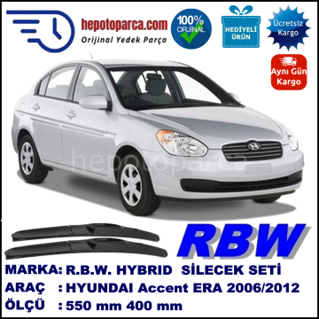 HYUNDAI ACCENT 3 ERA HYBRID SİLECEK TAKIMI RBW ARACA ÖZEL (2006-2012)