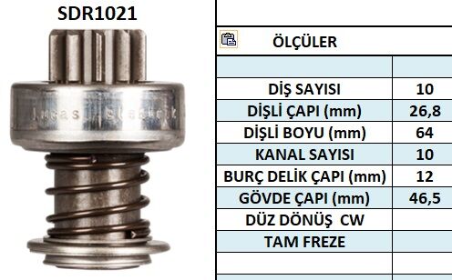 SDR1021  MARS DISLISI-10DIS MERCEDES BENZ-FOR D ESCORT,FIESTAGRANADA,ORION,SIERRA,TAUNUS 1.6,TRANSIT 2967 222 130400 1006209429 10102220 53613