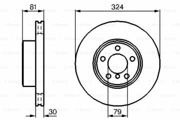 Fren Diski, Ön, [324 /30-28,4 mm], Hava Kanallı, K 730 d 200210 - 200503; 735 i 200111 - 200503; 735 Li 200203 - 200503; 730 i 200504 - 200810; 730 Li 200504 - 200810; 730 Li 200303 - 200503; 730 i 200303 - 200503 BMW 34116750265