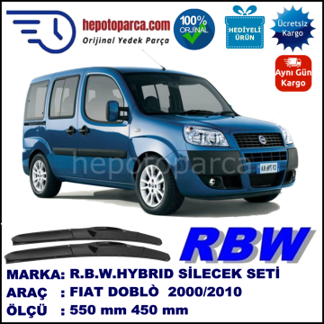 FIAT DOBLÒ HYBRID SİLECEK TAKIMI RBW ARACA ÖZEL (2000-2010)