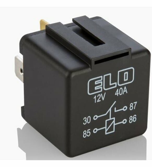 MİNİ RÖLE 12V 40A 4 TERMİNALLİ BRAKETLİ