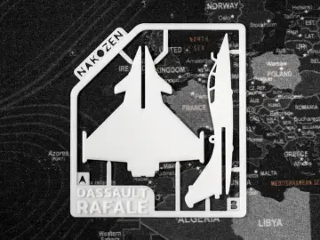 Kit Card Rafale Savaş Jeti 3D Maket Model