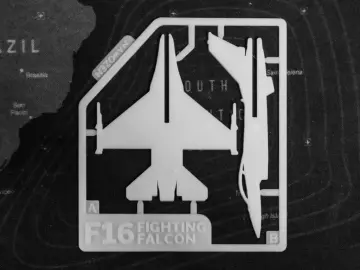 Kit Card F16 Savaş Jeti 3D Maket Model