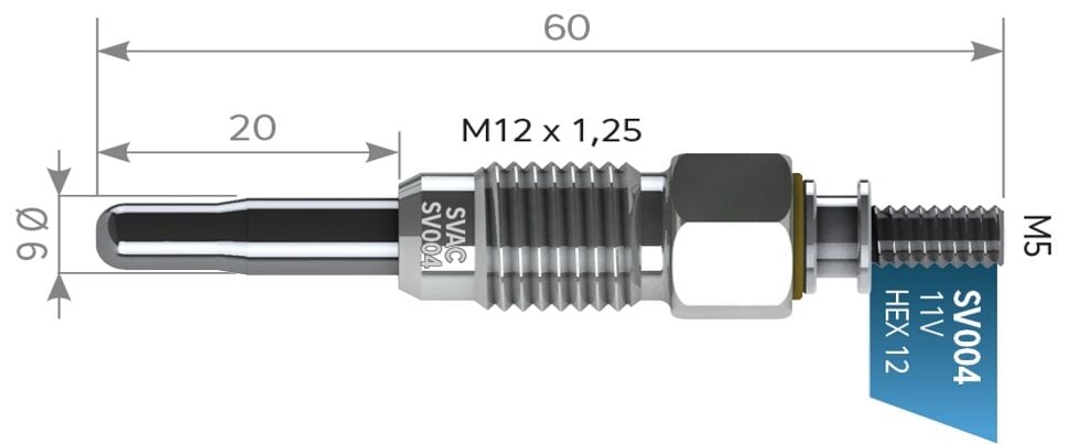 SVAC SV004  KIZDIRMA BUJİSİ  AUDİ-VW GOLF TRANSİT 2.4D FORD