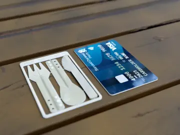 Kit Card Kamp için Çatal Bıçak Kaşık Seti Origami