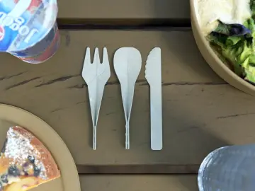Kit Card Kamp için Çatal Bıçak Kaşık Seti Origami