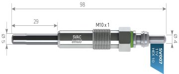 SVAC SV007 KIZDIRMA BUJİSİ  VW T5-POLO SUPERB 1.9 TDI VOLKSWAGEN