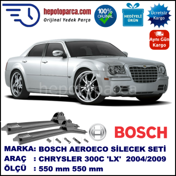 CHRYSLER 300C [LX] 09.2004-08.2009, 550 / 550 mm. BOSCH AEROECO Aparatlı Muz Silecek
